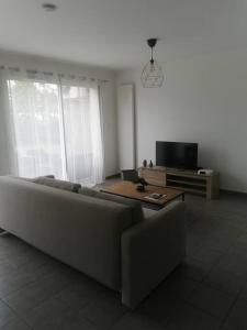 TV a/nebo společenská místnost v ubytování Jolie maison entière avec 3 chambres centre ville
