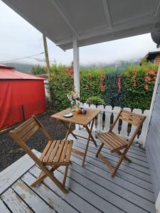 Balkón nebo terasa v ubytování Tiny House Mehring
