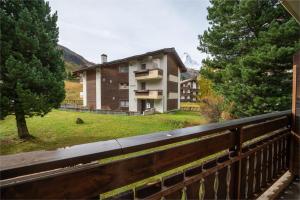 a view from the balcony of a house at Fabi`s Horu Lodge in Zermatt