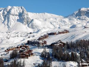 a ski lodge on a snow covered mountain at Triplex 7 pers avec grande terrasse sur pistes - FR-1-455-73 in La Plagne
