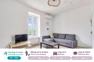 TV a/nebo společenská místnost v ubytování Studio 2 personnes quartier de La Chaume