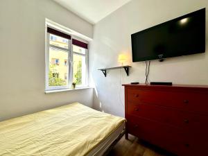 TV a/nebo společenská místnost v ubytování NW Pokoje na parterze CENTRUM & PARKING