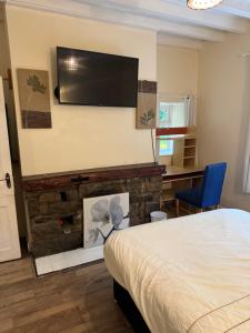 Et tv og/eller underholdning på Llangollen cosy apartment & Double room in cottage