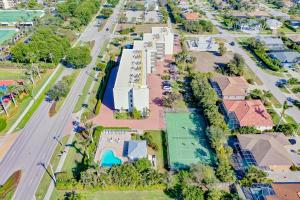 an overhead view of a building at a resort at Top Floor 2 Bed Condo I Close Walk to Beach in Marco Island