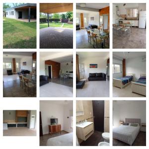 un collage de photos d'un salon et d'une maison dans l'établissement Funes casa, à Funes