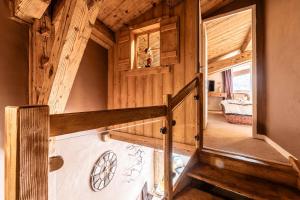 Ένα ή περισσότερα κρεβάτια σε δωμάτιο στο Le Chalet Aurora - Immodreams - Avoriaz