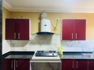 Kuchyň nebo kuchyňský kout v ubytování Dee service apartment