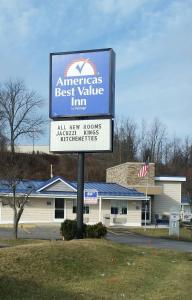 a large sign for an american gas best value inn at Americas Best Value Inn-Saint Clairsville/Wheeling in Saint Clairsville