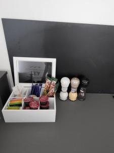 Kuchyň nebo kuchyňský kout v ubytování Ferienhaus Eichen