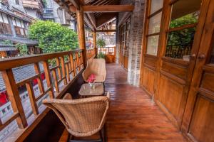 En balkon eller terrasse på 重庆十八梯一号民宿 解放碑店