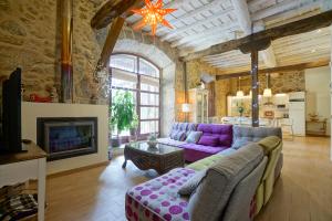 TV a/nebo společenská místnost v ubytování Casa Jardín de la Plata