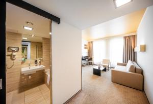 Koupelna v ubytování Grandior Hotel Prague