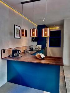 Kuchyň nebo kuchyňský kout v ubytování Villa Pernilla lägenheterna Rosmarin,Lavendel