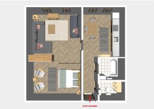 Plán poschodí v ubytovaní Apartmán Pod Valdickou bránou