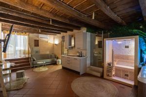 Koupelna v ubytování Suite16 & spa
