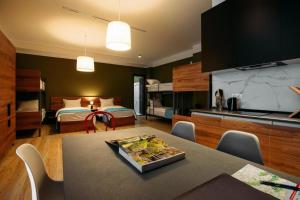 Kuchyň nebo kuchyňský kout v ubytování Marjan Aparthotel
