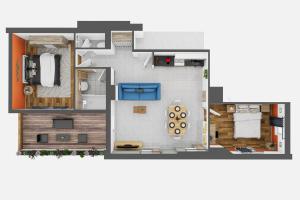 Dapur atau dapur kecil di Le Beaumont - Barbieux - 3 lits - Wifi - Parking - Terrasse privé +6 gambar