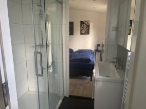 Koupelna v ubytování EuroParcs Zilverstrand + 37 fotografií