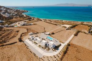 an aerial view of a house on the beach at Archon Seaside Retreat in Plaka