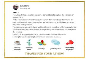 a screenshot of a page of a menu for a restaurant at West Sicily - Villa with Garden and Parking in Marsala