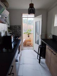 Η κουζίνα ή μικρή κουζίνα στο Le tropical 2 chambres