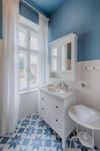 Phòng tắm tại Landhaus Blauer Spatz Reichenau an der Rax
