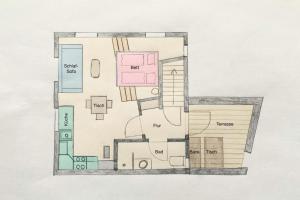 Plán poschodí v ubytovaní Voss Haus- Ferienwohnung Freiraum