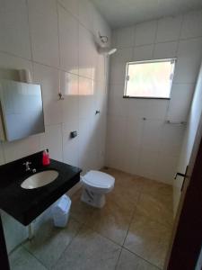 Koupelna v ubytování Chácara Esmeralda