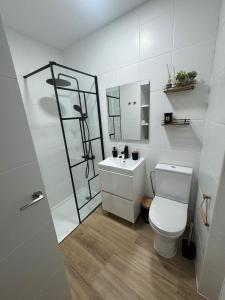 Koupelna v ubytování Apartamento catedral