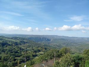 a view of a valley with trees and mountains at la casina di asia in Semproniano +2 photos