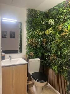 Et badeværelse på Love Room romantique - Jacuzzi et Sauna intimes