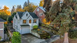 an aerial view of a house at Green Lake Zen Garden Basement in Seattle