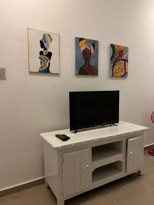 TV a/nebo společenská místnost v ubytování Apartamento a 5 minutos Zona Colonial