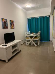 TV a/nebo společenská místnost v ubytování Apartamento a 5 minutos Zona Colonial + 5 fotografií