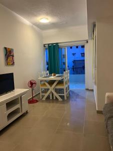 TV a/nebo společenská místnost v ubytování Apartamento a 5 minutos Zona Colonial