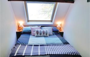 a bedroom with a bed with two pillows and a window at Pet Friendly Home In Ruffiac With Wifi in Ruffiac