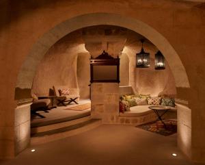 A seating area at Argos in Cappadocia