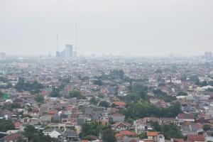 Γενική άποψη της πόλης Τζακάρτα ή θέα της πόλης από  αυτό το διαμέρισμα