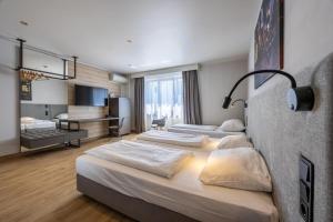 Cama ou camas em um quarto em Hotel Cult Frankfurt City