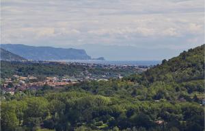 an aerial view of a town in the hills at Casa Castelli in Garlenda