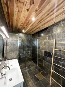 Koupelna v ubytování Les lodges de Salazie + 37 fotografií