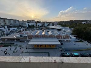 an overhead view of a building with a parking lot at Flor da Providência in Viseu