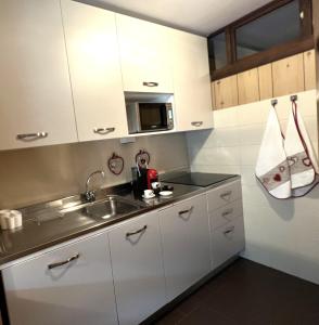 Η κουζίνα ή μικρή κουζίνα στο Amba Chalet Famiglia Cima - Quadrilocale 6 posti letto