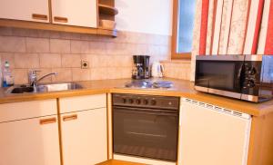 A kitchen or kitchenette at Pension Schweizerhof