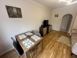 Televízia a/alebo spoločenská miestnosť v ubytovaní Gdańskie Apartamenty - Apartment Premium in Old Town