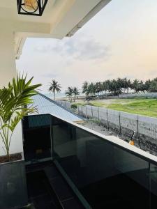 Balkón nebo terasa v ubytování WHITEFIELD LUXURY APARTMENT