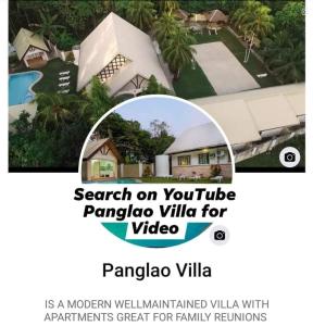 a collage of two pictures of a house at Panglao villa family reunions in Panglao