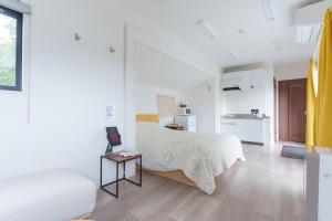 Postel nebo postele na pokoji v ubytování Mount Fuji Panorama Glamping