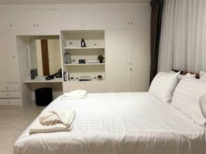 เตียงในห้องที่ 10MIN 曼谷独栋Chatuchack,Kasetsart精品别墅 MYSTORY HOUSE