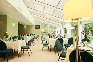 Hotel Nufarul tesisinde bir restoran veya yemek mekanı